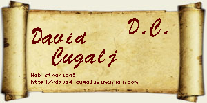 David Čugalj vizit kartica